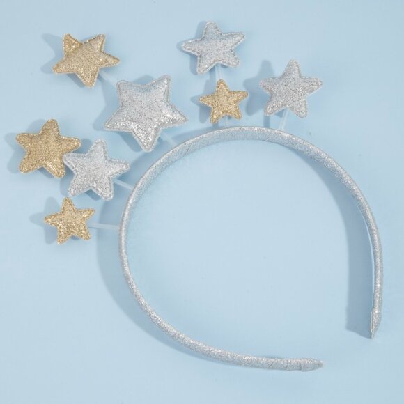 NEW Set 2 Boutique Quality Star of The Party Holiday Celestial Sparkle Headbands - Picture 9 of 11